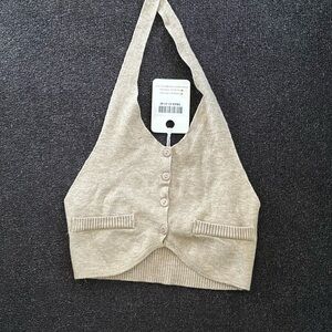 Halter knit vest